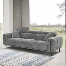 SEVILLE Kαναπές 3Θέσιος Σαλονιού - Καθιστικού, Teddy Ύφασμα Σκούρο Γκρι 1τμχ