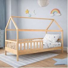 DREAM Montessori Παιδικό Κρεβάτι, για Στρώμα 90x190cm, Ξύλο Πεύκου Απόχρωση Φυσικό 1τμχ