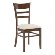 CABIN Chair Walnut, Pvc Ecru 2pcs