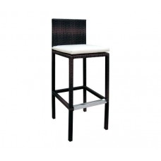 LOTTO Σκαμπό BAR Κήπου - Βεράντας, Αλουμίνιο, Wicker Απόχρωση Rocky Brown 1τμχ