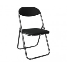 STAR Folding Chair Black Pu 6pcs