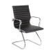 BF4400V Πολυθρόνα Επισκέπτη Μέταλλο Χρώμιο - PU Μαύρο 2τμχ