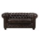 CHESTERFIELD 689 Καναπές 2Θέσιος Σαλονιού - Καθιστικού, Δέρμα Απόχρωση Καφέ 1τμχ