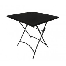 PARK Table Foldable 70x70cm Steel Black 1pcs