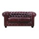 CHESTERFIELD 689 Καναπές 2Θέσιος Σαλονιού - Καθιστικού, Δέρμα, Απόχρωση Antique Red 1τμχ