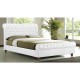 HARMONY Κρεβάτι Διπλό για Στρώμα 160x200cm, PU Άσπρο 1τμχ