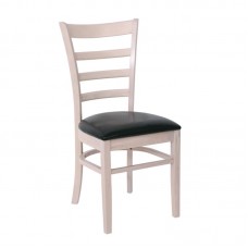 NATURALE Καρέκλα White Wash, Pu Μαύρο 2τμχ