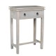 MAISON CONSOLE Έπιπλο Κονσόλα 1 Συρτάρι, Ξύλο Mango Antique Άσπρο 1τμχ