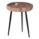 PATEL Τραπεζάκι Σαλονιού Καθιστικού, Μέταλλο Βαφή Μαύρο, Ξύλο Ακακία Φυσικό 1τμχ
