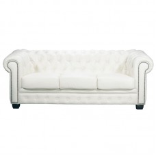CHESTERFIELD-689 3-S Leather White 1pcs