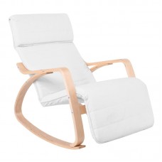 HAMILTON Super Relax Πολυθρόνα Σαλονιού - Καθιστικού, Σημύδα, Ύφασμα Άσπρο 1τμχ