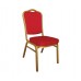 HILTON Banquet chair/Gold Metal Frame/Red Fabric 1pcs