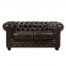 CHESTERFIELD 689 Καναπές 2Θέσιος Σαλονιού - Καθιστικού, Δέρμα Απόχρωση Καφέ 1τμχ