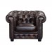 CHESTERFIELD 689 Πολυθρόνα Σαλονιού - Καθιστικού, Δέρμα, Απόχρωση Καφέ 1τμχ