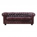 CHESTERFIELD 689 Καναπές 3Θέσιος Σαλονιού - Καθιστικού, Δέρμα, Απόχρωση Antique Red 1τμχ