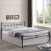 DUGAN Κρεβάτι Διπλό, για Στρώμα 150x200cm, Μέταλλο Βαφή Μαύρο 1τμχ