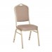 HILTON Banquet chair/Light Gold Metal Frame/Grey Fabric 1pcs