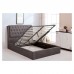 MAXWELL Κρεβάτι Διπλό με Χώρο Αποθήκευσης, για Στρώμα 160x200cm, Ύφασμα Σκούρο Καφέ 1τμχ