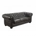 CHESTERFIELD 689 Καναπές 3Θέσιος Σαλονιού - Καθιστικού, Δέρμα, Απόχρωση Antique Grey 1τμχ