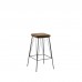 PANTON Σκαμπό BAR, Μέταλλο Βαφή Μαύρο, PU Απόχρωση Vintage Brown 2τμχ