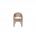 VEGERA Rattan Πολυθρόνα Dining Αλουμίνιο, Wicker Φυσικό 1τμχ