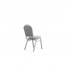 HILTON Banquet chair/Silver Metal Frame/Grey Fabric 1pcs