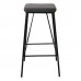 PANTON Σκαμπό BAR, Μέταλλο Βαφή Μαύρο, PU Απόχρωση Vintage Grey 2τμχ