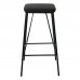 PANTON Σκαμπό BAR, Μέταλλο Βαφή Μαύρο, PU Απόχρωση Vintage Black 2τμχ