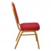 HILTON Banquet chair/Gold Metal Frame/Red Fabric 1pcs