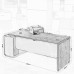 PROJECT Γραφείο Δεξιά Γωνία, Απόχρωση Sonoma - Γκρι 1τμχ