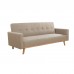 CARLOS Καναπές - Κρεβάτι Σαλονιού Καθιστικού, Ύφασμα Cappuccino 1τμχ