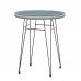 SALSA Τραπέζι H.70cm Μέταλλο Βαφή Μαύρο, Wicker Γκρι 1τμχ SALSA Τραπέζι H.70cm Μέταλλο Βαφή Μαύρο, Wicker Γκρι 1τμχ