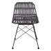 SALSA Καρέκλα Κήπου Βεράντας Μέταλλο Βαφή Μαύρο, Wicker Γκρι 4τμχ SALSA Καρέκλα Κήπου Βεράντας Μέταλλο Βαφή Μαύρο, Wicker Γκρι 4τμχ