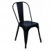 RELIX Καρέκλα, Μέταλλο Βαφή Μαύρo, Στοιβαζόμενη 1τμχ