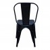 RELIX Καρέκλα, Μέταλλο Βαφή Μαύρo, Στοιβαζόμενη 1τμχ