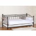 MARIN Set : Daybed με Στρώμα 90x190 + Βοηθητικό Κρεβάτι με Στρώμα 85x185 Μέταλλο Μαύρο 1τμχ