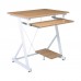 UNIT Γραφείο Η/Υ Μέταλλο Βαφή Άσπρο, Melamine Απόχρωση Sonoma 1τμχ