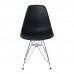 ART Καρέκλα Tραπεζαρίας Κουζίνας Μέταλλο Χρώμιο - PP Μαύρο 4τμχ