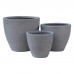 FLOWER POT-3 Set 3 τεμαχίων Cement Grey 1τμχ FLOWER POT-3 Set 3 τεμαχίων Cement Grey 1τμχ
