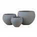 FLOWER POT-5 Set 3 τεμαχίων Cement Grey 1τμχ FLOWER POT-5 Set 3 τεμαχίων Cement Grey 1τμχ