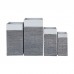 FLOWER POT-10 Set 4 τεμαχίων : 20x20x50 + 27x27x60 + 34x34x70 + 41x41x80 Απόχρωση Black Wash 1τμχ FLOWER POT-10 Set 4 τεμαχίων : 20x20x50 + 27x27x60 + 34x34x70 + 41x41x80 Απόχρωση Black Wash 1τμχ