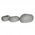 FLOWER POT-ROCK Set 3 τεμαχίων, Cement Απόχρωση White 1τμχ FLOWER POT-ROCK Set 3 τεμαχίων, Cement Απόχρωση White 1τμχ