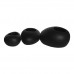 FLOWER POT-ROCK Set 3 τεμαχίων, Cement Απόχρωση Black 1τμχ