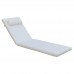 SUNLOUNGER Μαξιλάρι Ξαπλώστρας με Προσκέφαλο,  Ύφασμα Εκρού, Foam+Polyester Φερμουάρ-Velcro 1τμχ