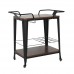 RELIX Trolley Bar-Pro Μέταλλο Βαφή Μαύρο, MDF Απόχρωση Καρυδί 1τμχ
