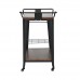 RELIX Trolley Bar-Pro Μέταλλο Βαφή Μαύρο, MDF Απόχρωση Καρυδί 1τμχ