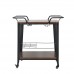 RELIX Trolley Bar-Pro Μέταλλο Βαφή Μαύρο, MDF Απόχρωση Καρυδί 1τμχ