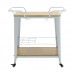 RELIX Trolley Bar-Pro Μέταλλο Βαφή Άσπρο, MDF Απόχρωση Φυσικό 1τμχ
