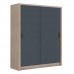 VANITY Ντουλάπα Δίφυλλη -Συρόμενη, Αποχρώσεων Sonoma Oak & Grey 1τμχ