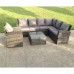 BALI Set Wicker 6 θέσεων: 1 Τραπέζι+1 Καναπέ 2θ+2 Σκαμπό +2 καθίσματα 1θ, Απόχρωση Γκρι 1τμχ